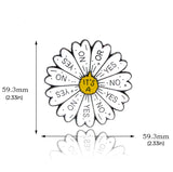 Broche en forme de roue tournante