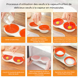 Cuiseur d'oeufs portable pour micro-ondes