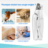 Coupe-ongles LED pour animaux de compagnie