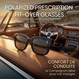 Lunettes de Soleil Carrées Polarisées avec Design Enveloppant