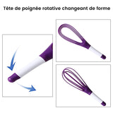 Fouet à œufs manuel rotatif polyvalent
