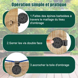 Crochets pour filets de protection solaire