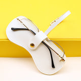 Sac à lunettes en cuir souple