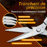 ✨ Ciseaux de cuisine polyvalents - Ciseaux de cuisine en acier inoxydable
