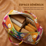 Sac de Voyage Matelassé à Motif Floral