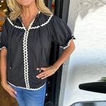 Chemise brodée Shell Clash