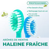 Mini brosse à dents 5 en 1 (dentifrice + fil dentaire + curette + gratte-langue) Set de voyage portable