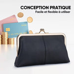 Portefeuille en cuir PU de grande capacité
