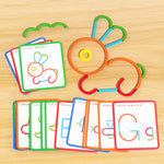 Jeu d'anneaux d'entraînement logique pour enfants Montessori