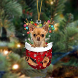 Ornement de Chien Mignon en Forme de Chaussette de Noël