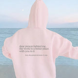 Sweat-shirt 'Dear Person Behind Me'