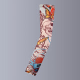 Manches Tatouées avec Motif Floral