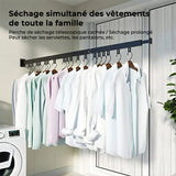 Support de Séchage à Anneau Pliant en Alliage d'Aluminium