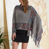 Pull Poncho à franges