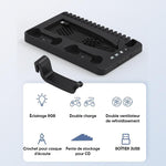 Support de refroidissement de la base de chargement pour deux manettes PS5