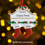 Pendentif chaussettes de Noël Noms de famille personnalisés (sans lettres) - Bricoler soi-même