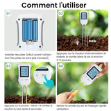 Humidimètre numérique 3 en 1 pour plantes avec PH/Humidité/Température