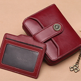 Mini porte-monnaie compact à deux volets pour femmes avec blocage RFID