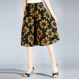 Jupe-culotte à jambes larges pour femmes style vintage