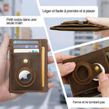 Porte-cartes en cuir Localisateur
