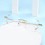 Lunettes de lecture sans monture anti-lumière bleue à la mode