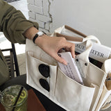 Sac en toile multi-poches de grande capacité