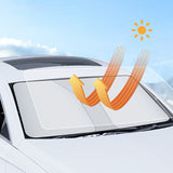 Pare-soleil pour pare-brise de voiture épaissi en argent titane