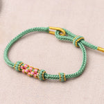 Bracelet tressé réglable Peach Blossom