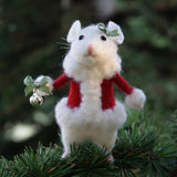 Décoration en feutre pour souris à fleurs