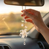Pendentif Fleur Élégant pour Rétroviseur de Voiture