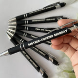 Ensemble amusant ultime de stylos d'humeur imprimés Vibes en semaine