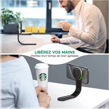 Chargeur sans fil magnétique pliable 2 en 1 pour voiture