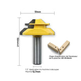 Fraise à Mortaiser à 45 degrés