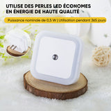 Veilleuse carrée à commande lumineuse
