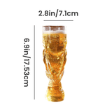 Verre à bière style trophée de football
