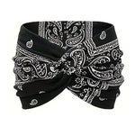 Bandeau de yoga à croix imprimée