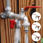 Robinet double sortie en alliage de zinc pour jardinage