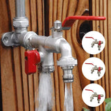 Robinet double sortie en alliage de zinc pour jardinage