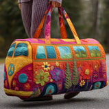 Sac de Voyage Matelassé à Motif Floral