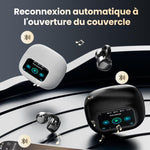 Casque d'écoute Clip-On à écran tactile LCD couleur Bluetooth 5.4 sans fil