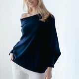 Pull-over à châle tricoté