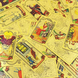 Feuilles d'or du monde mystérieux du tarot