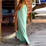 Robe longue imprimée dos nu Test