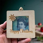 Décoration de Noël pour pince à billets en bois