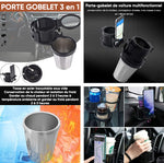 Adaptateur d'extension de porte-gobelet de voiture 3 en 1