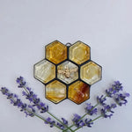 Ornement d’abeille en vitrail ou attrape-soleil