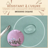 Sac à bandoulière brodé avec pochette à cordon