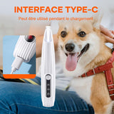Rasoir de pieds LED pour animaux de compagnie