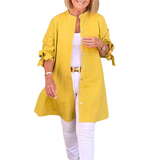 Vestes chemises longues unies en coton