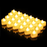24 bougies chauffe-plat LED en forme de cœur
